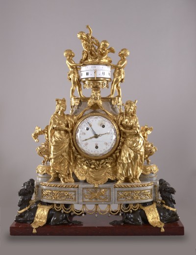 Clock with Sultanas by François Rémond, 1781