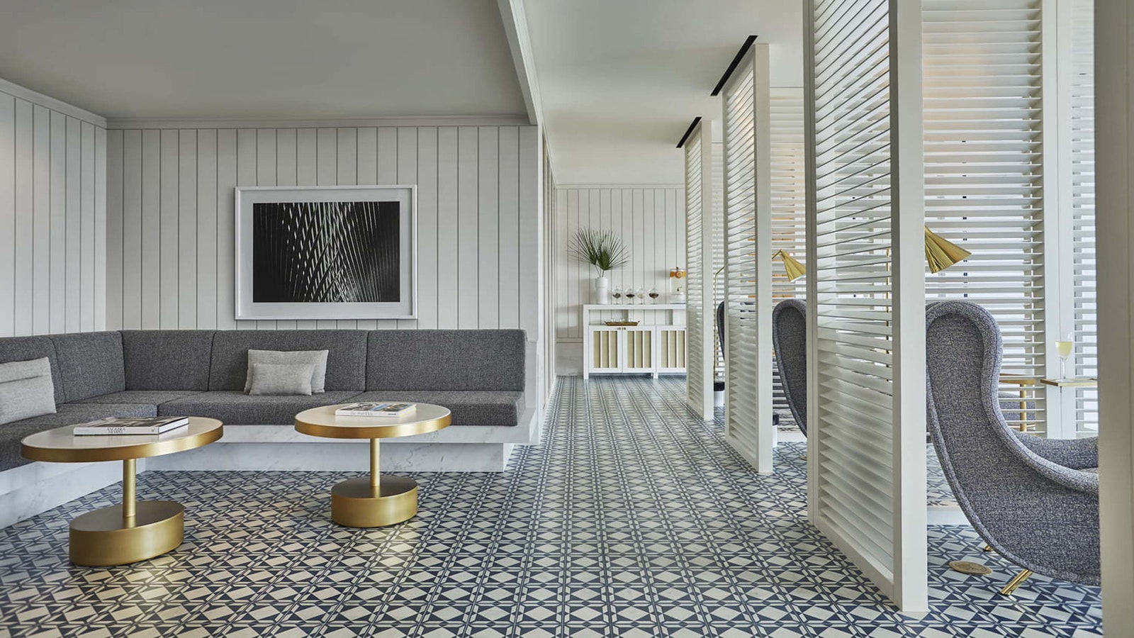 Images may contain books publications Home Decor Interior Design Floor Architecture Foyer and Sofa