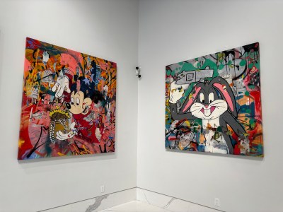 Collage of Mickey Mouse and Bug Rabbit.