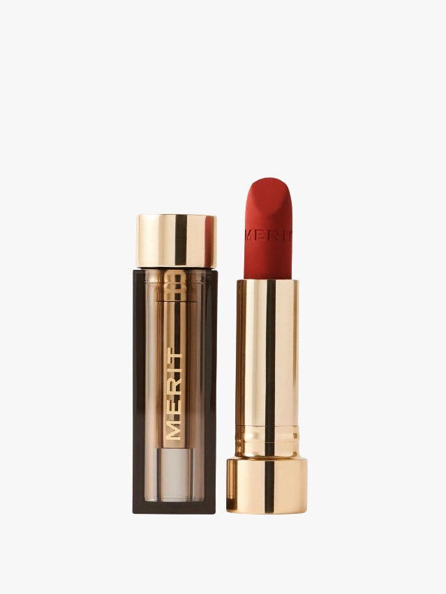 Image may contain: Cosmetics, Lipstick, Bottle, and Perfume