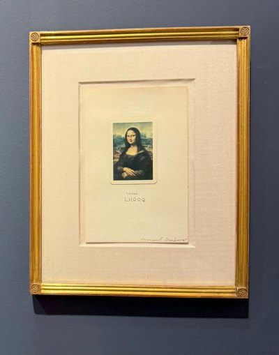 Invitation to breed Mona Lisa with letters below.