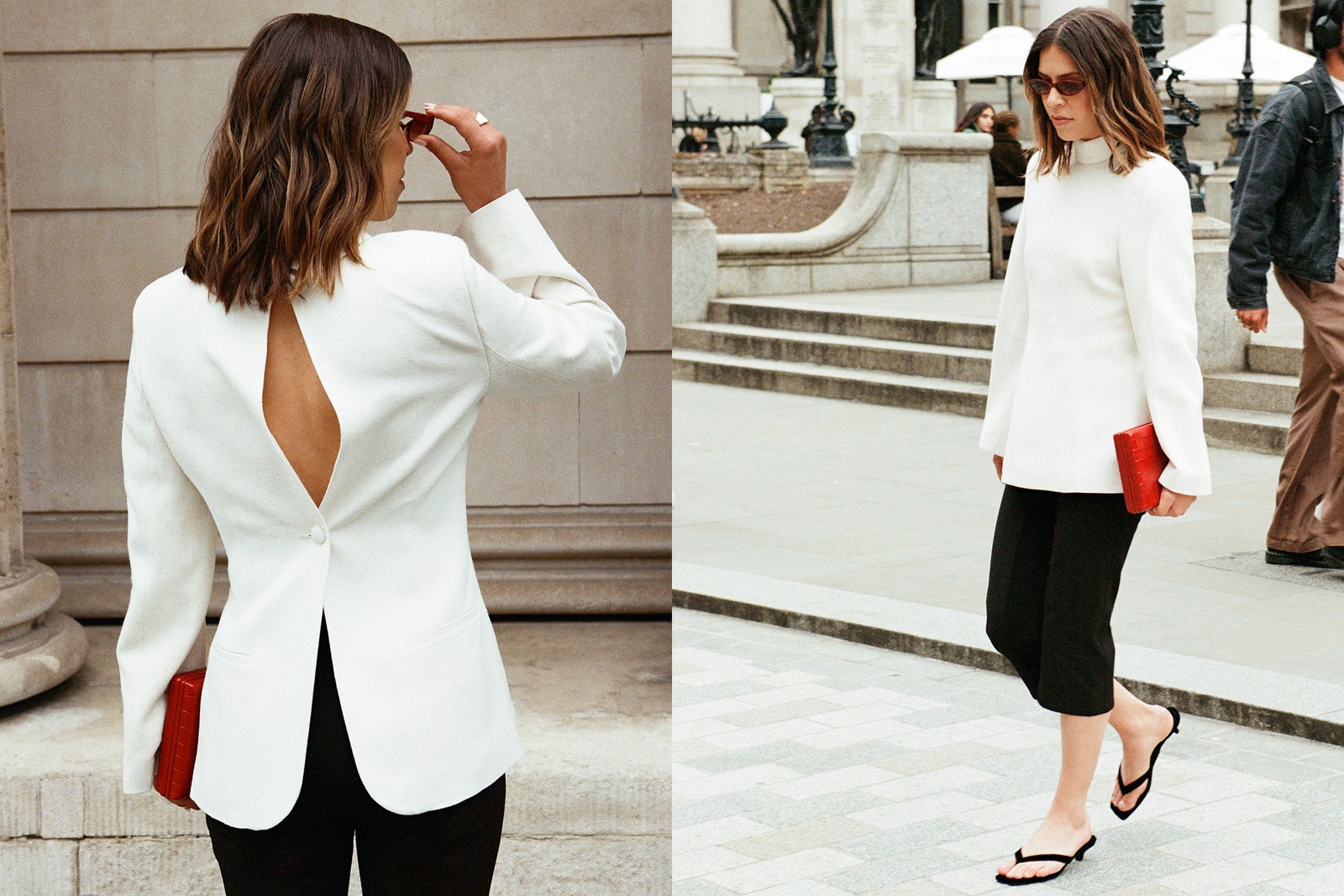 Images may contain Jana Mashonee blazer formally wearing suit long-sleeved sleeves and shoes