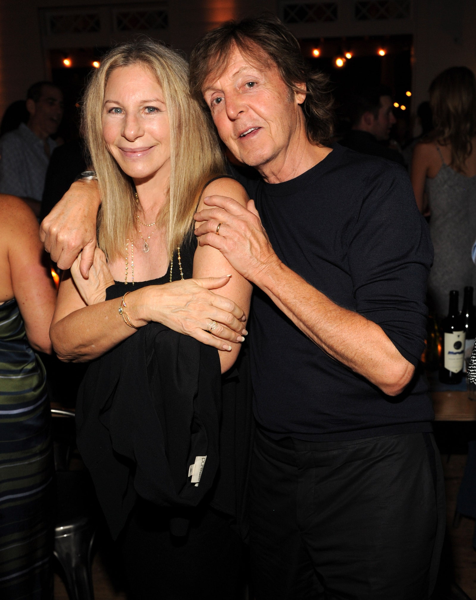 Images may contain Paul McCartney Barbra Streisand tim Hughes Club Nightclub Adult Accessories and Bracelets