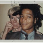 Polaroid photos by Andy Warhol and Jean-Michel Basquiat.