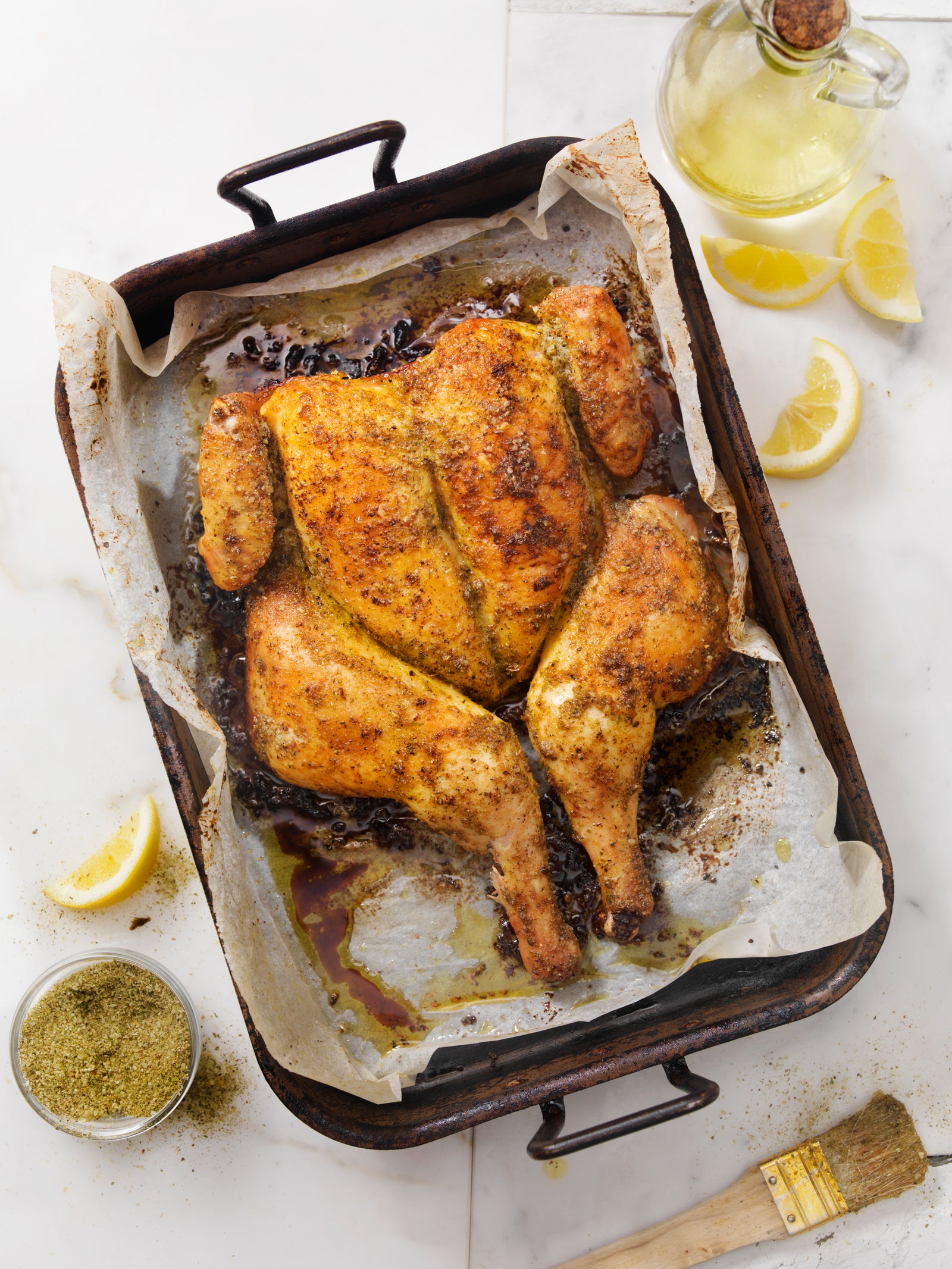 Roasted Spotted Lemon Chicken and Roasted Potatoes