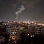 The smoke came from the early morning of June 13, 2025, and was allegedly a site for the strike wave in Israel in Tehran, Iran (San/Middle East photo taken via AFP) (San/Middle East photo taken)