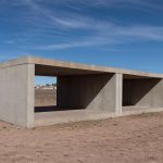 United States - March 22: The untitled art of minimalist artist Donald Judd, sometimes known as the Judd Cube, although his reasons for hating minimalist descriptions or in Marfa