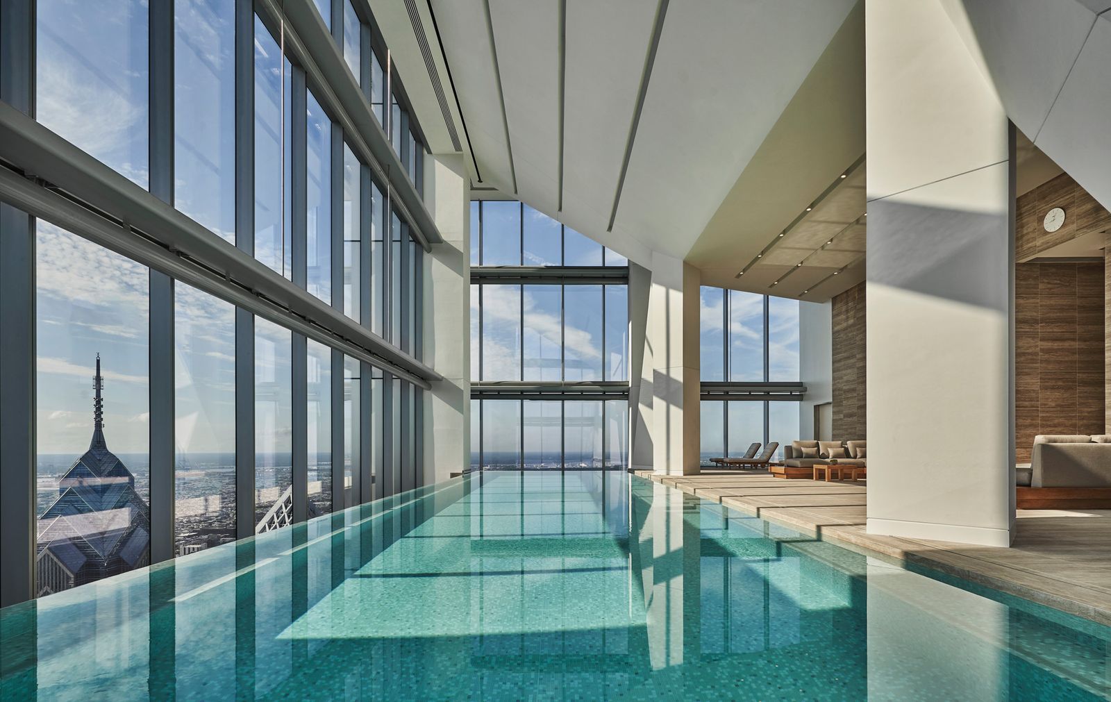 Images may contain swimming pool buildings and buildings