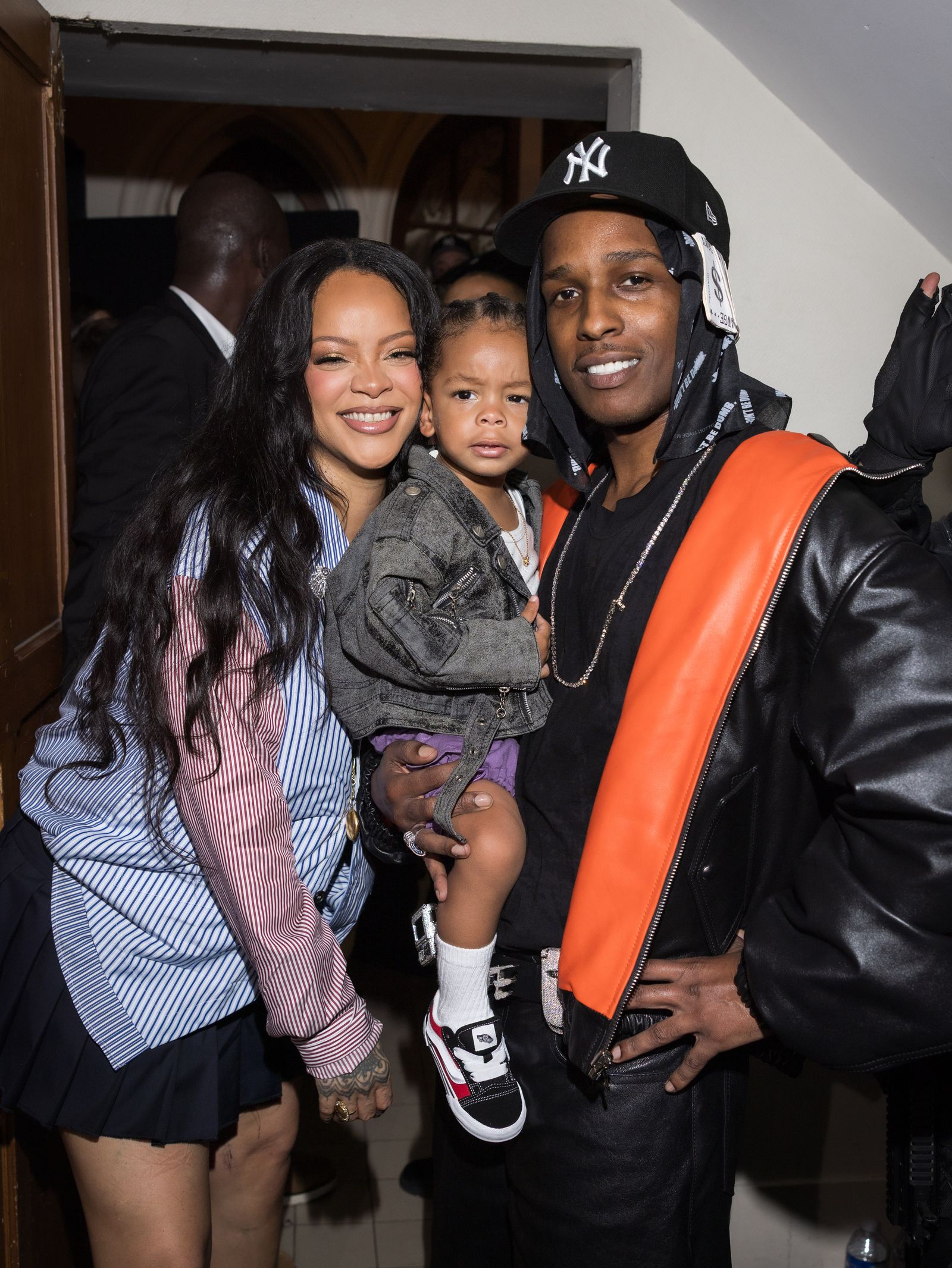 Images may contain AAP Rock Rihanna People Clothing Blazers Gloves Shoes Shoes and Accessories
