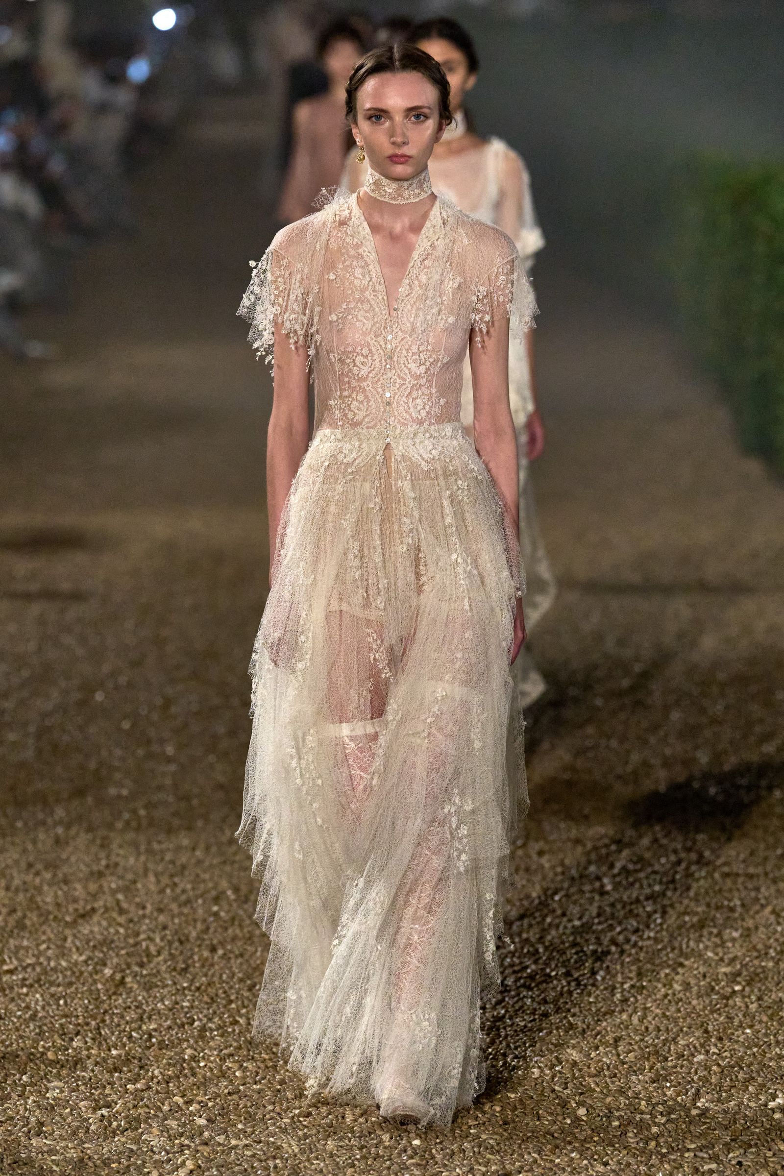Images may contain clothing stylish formal wear dress wedding dress adults and accessories