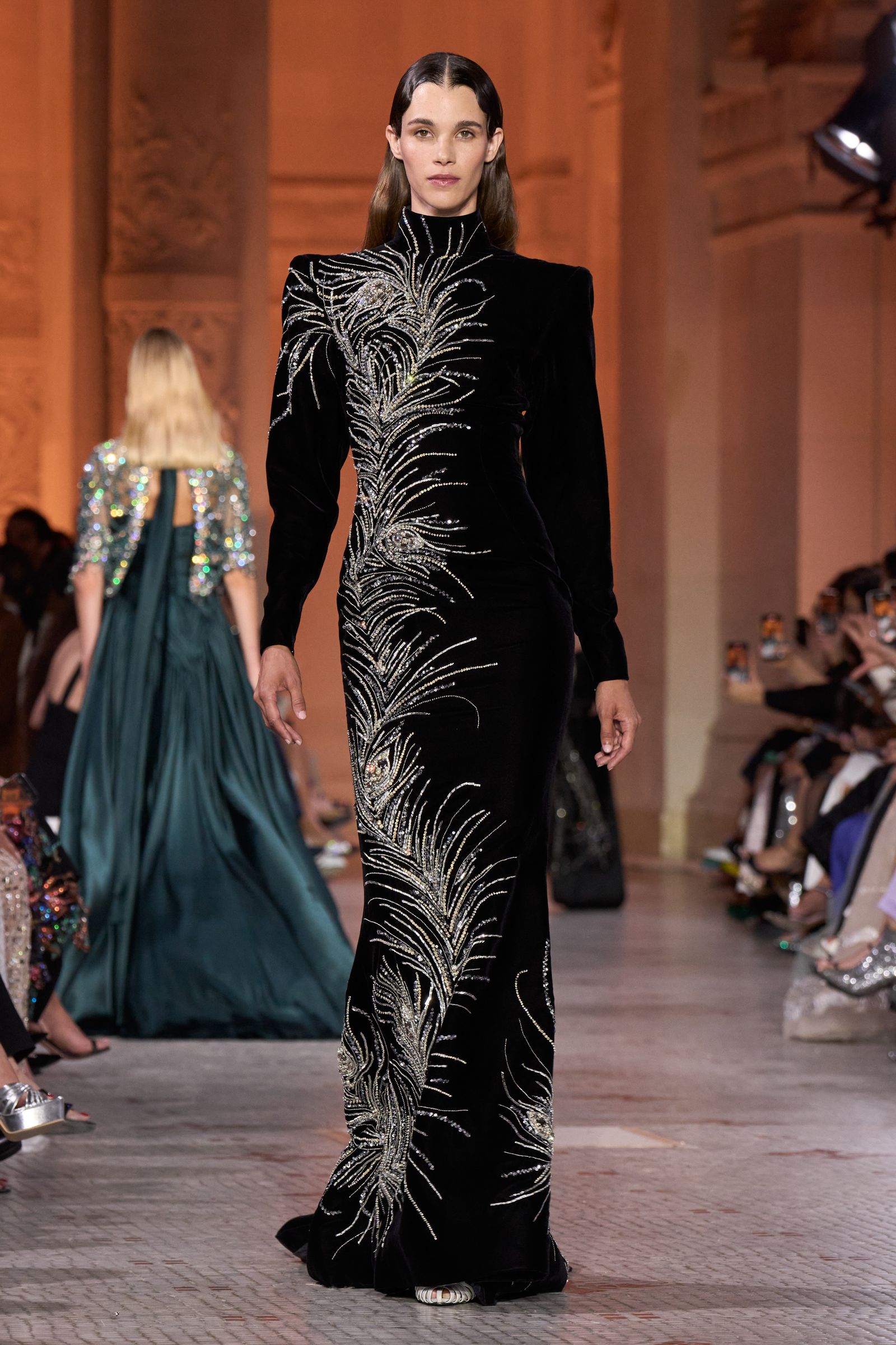 Images may contain clothing dress formally wearing evening dress fashion adult dress accessories and bags