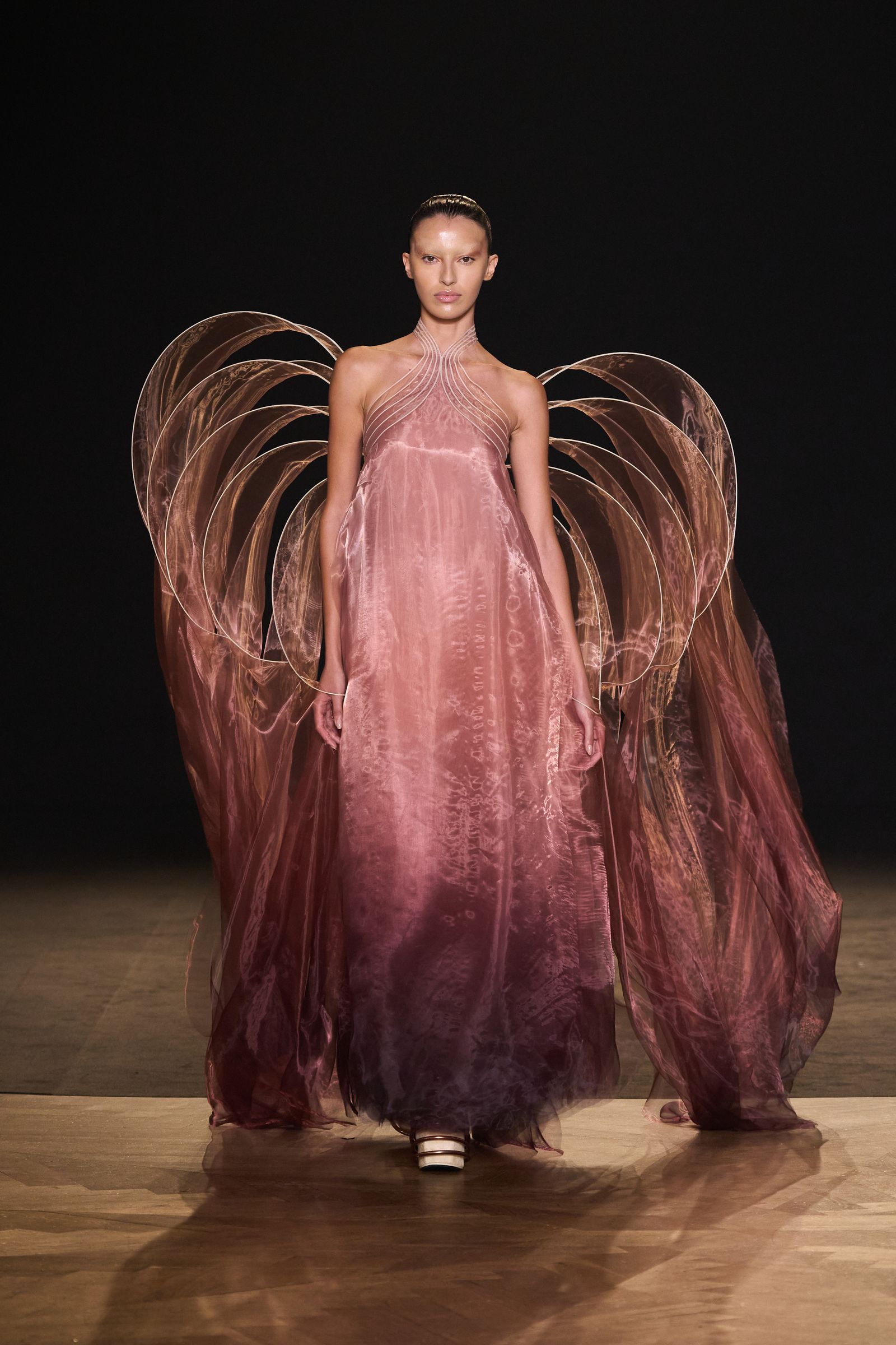 Images may contain costumes, dresses, evening dresses, formally wearing fashionable adult dresses and solo performances