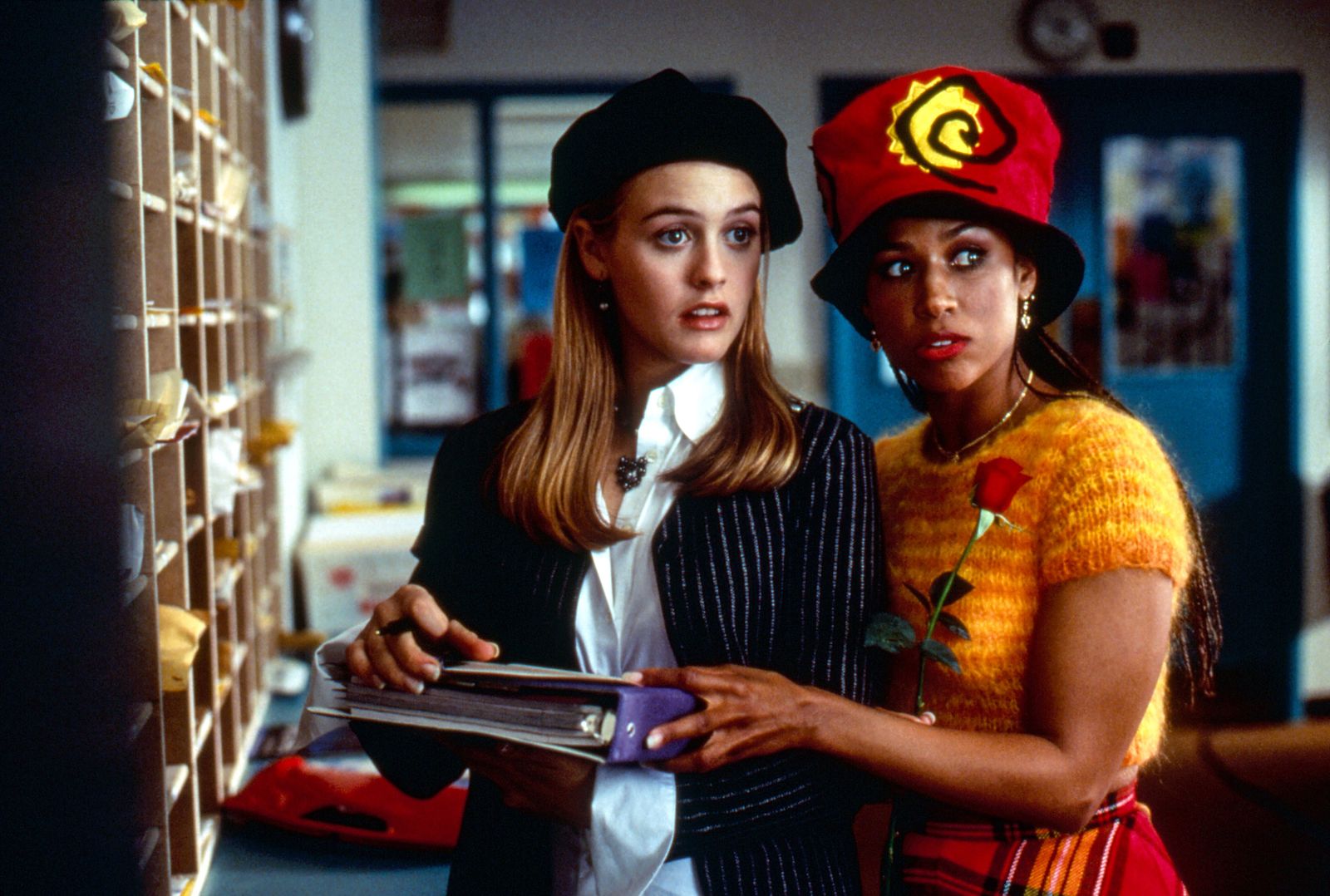 Images may contain Stacey Dash Alicia Silverstone Clothing Hat Adult Accessories Jewelry Necklaces and Clothing