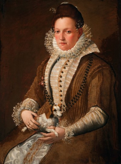 Lavinia Fontana, Portrait of a Lady with a Dog, 1590s