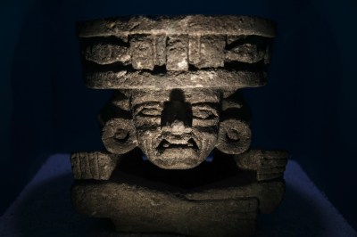 Sculpture of Huehueteotl, ancient Vulcan, Teotihuacán Museum Teotihuacana Museum