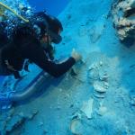 Divers carefully brushed the piles of ceramics found in shipwrecks on the Turkish coast.