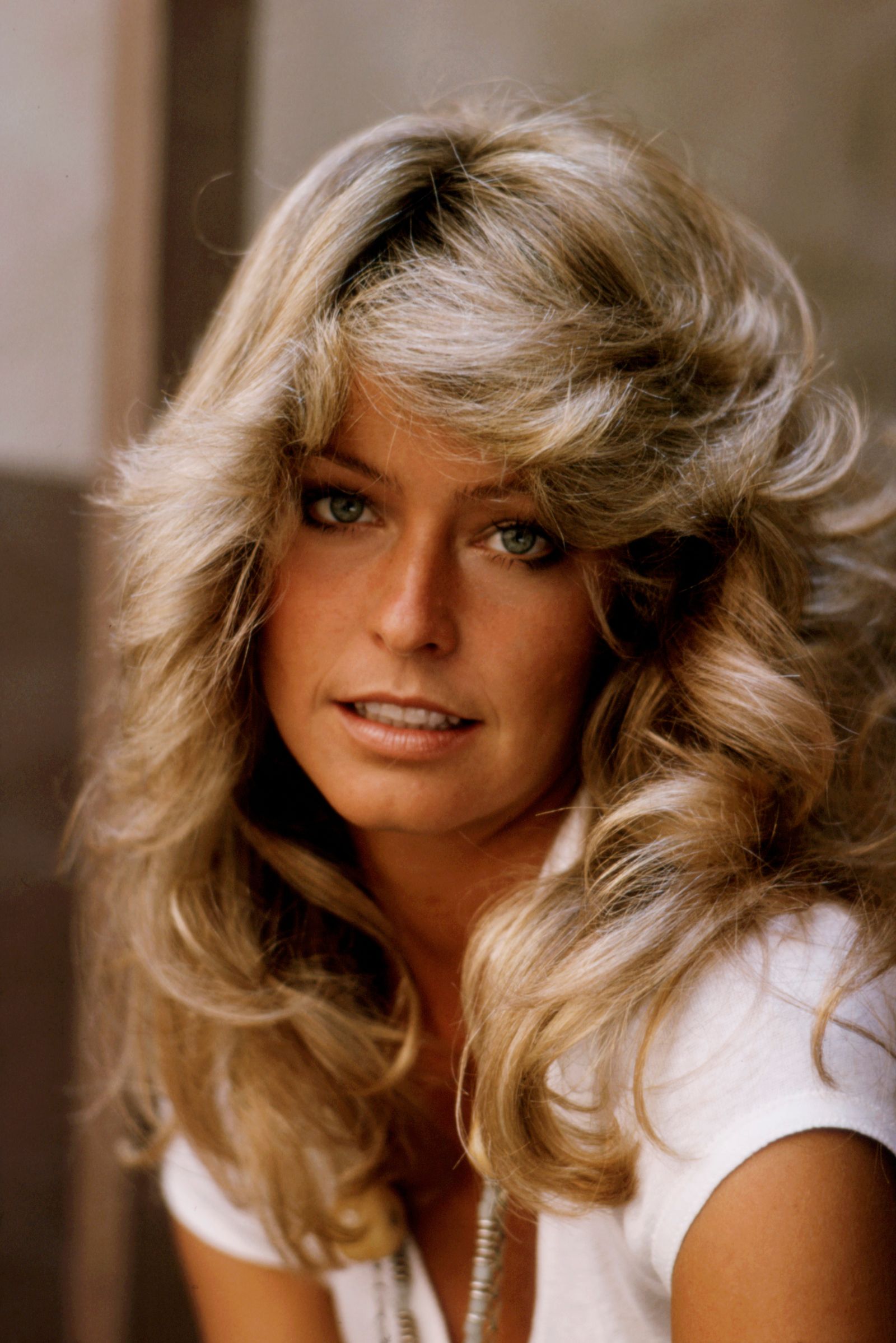 Farrah Fawcett Con El Cabello Ondulado