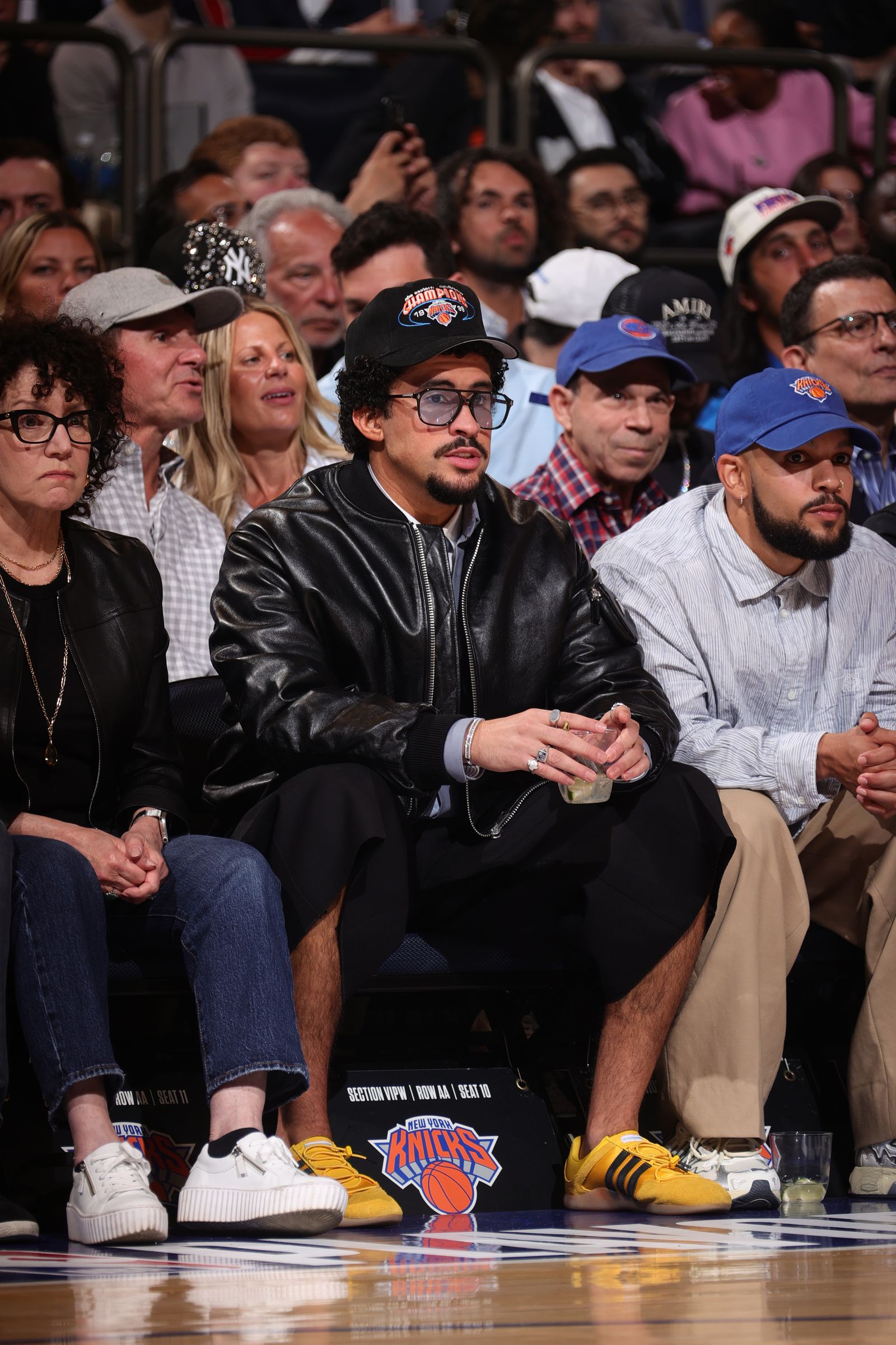 New York, New York, May 12 Bad Bunny competed in the Boston Celtics and the New York Knicks in Game 4 of the 2nd Round.