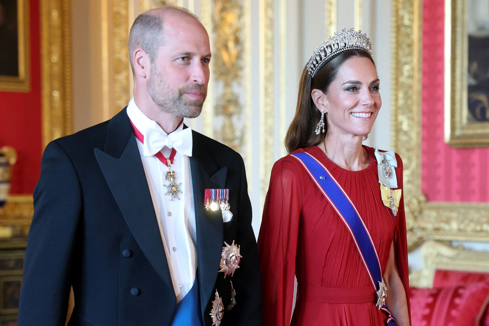 Images may contain adult wedding accessories for Prince William, a Cambridge man, formally wearing tie and jewelry