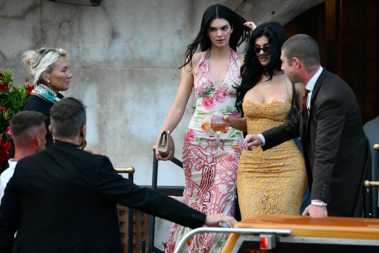 Images may contain Kendall Jenner Kylie Jenner Carl Froch Adult Wedding Accessories Glasses and Clothes