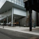 NEW YORK, NY - APRIL 23: The exterior landscape of the Whitney Museum of American Art was held at the Whitney Museum of American Art on April 23, 2015 at the Whitney Museum of American Art in New York City. (Photo by John Lamparski/Wireimage)