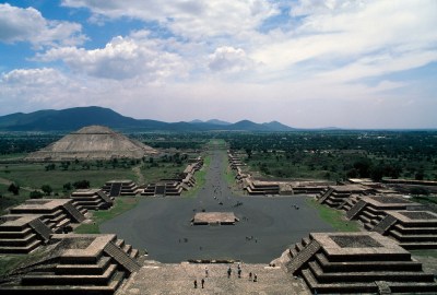 The Avenue of the Dead Seen from the Moon Pyramid Teotihuacán