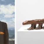 Rene Magritte's painting L'Ami Intime (1958) and Claude Lalanne's sculpture Pain Pieds (1971) are two works that opened in collaboration with London's Gallery Gallery Born Brown Fine Arts on October 8 in a new show by DI Donna Galleries.