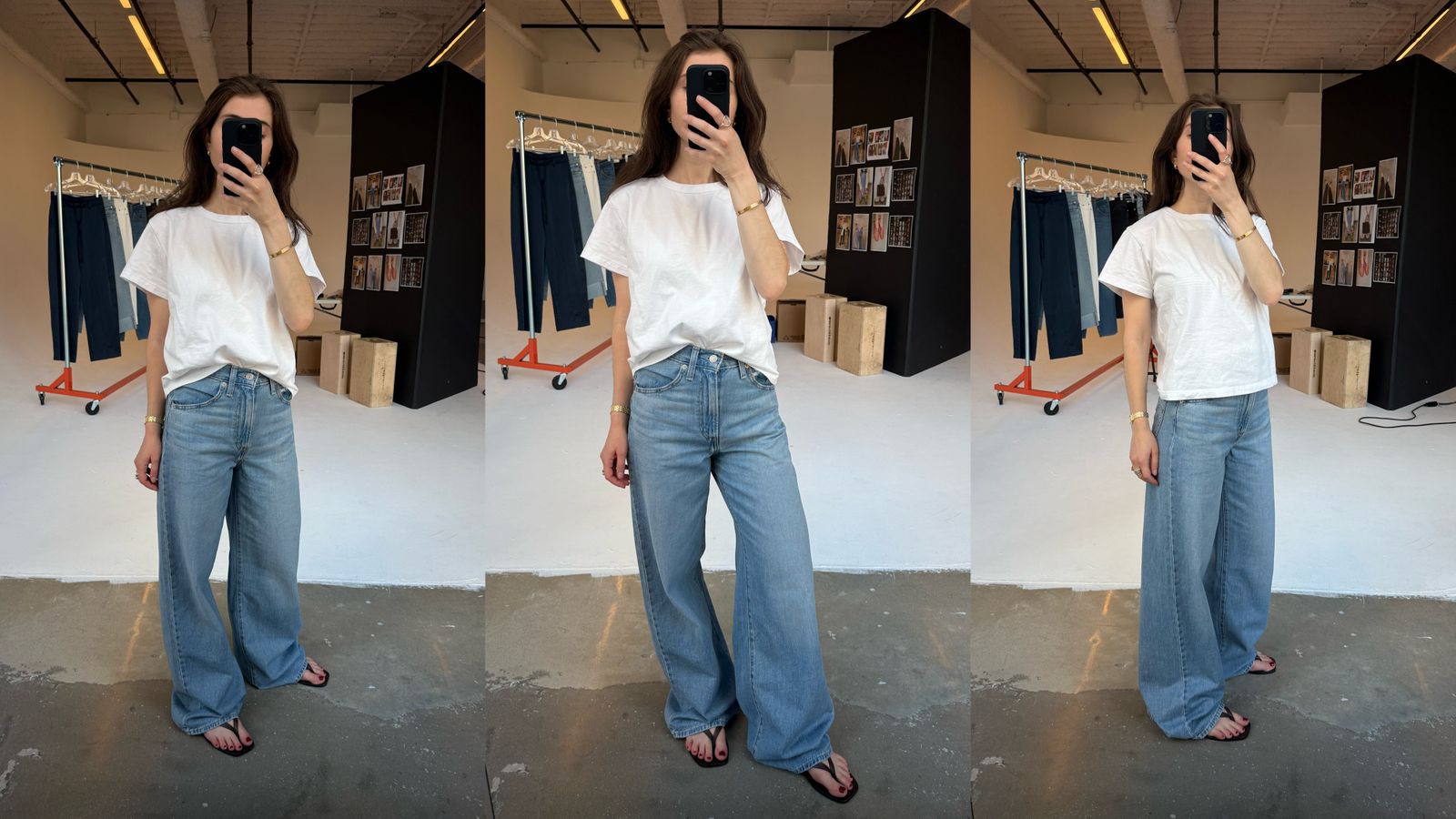 Image may contain Clothing Pants Jeans Person Teen Blouse Electronics Mobile Phone Phone Footwear Shoe and Sandal