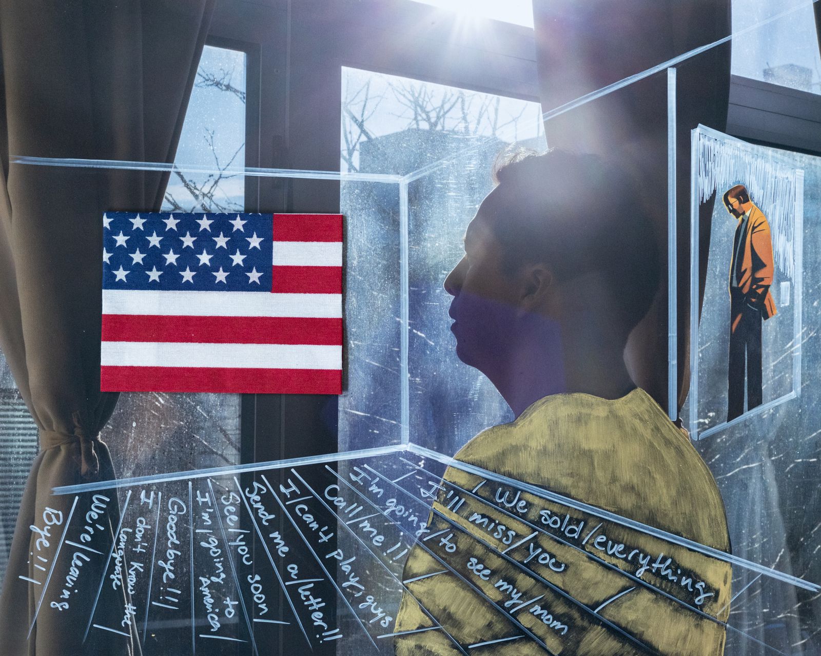 Images may contain American flag and people