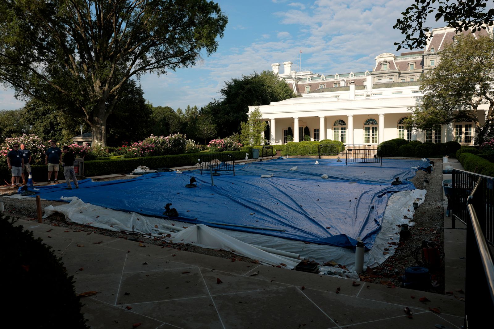 Image may contain a person building building hotel city pool water pool grass plants and nature