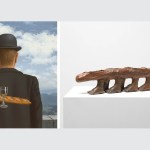 Rene Magritte's painting L'Ami Intime (1958) and Claude Lalanne's sculpture Pain Pieds (1971) are two works that opened in collaboration with London's Gallery Gallery Born Brown Fine Arts on October 8 in a new show by DI Donna Galleries.
