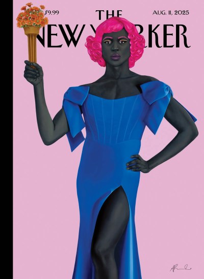 Amy Sherald on the cover of the New Yorker, Amy Sherald's Freedom (2024), released on August 11, 2025.