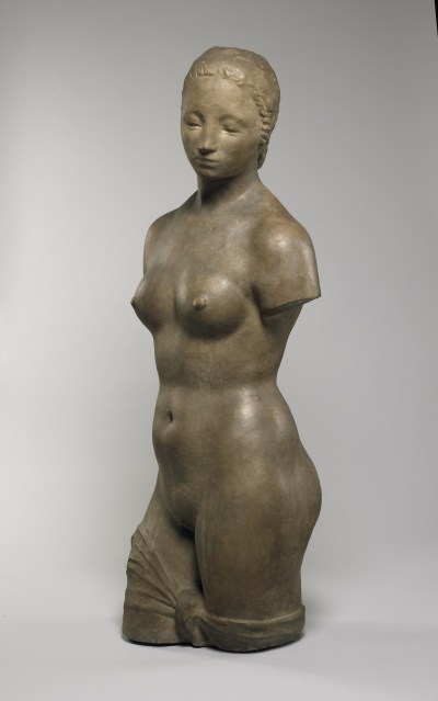 Sculpture of a naked woman.