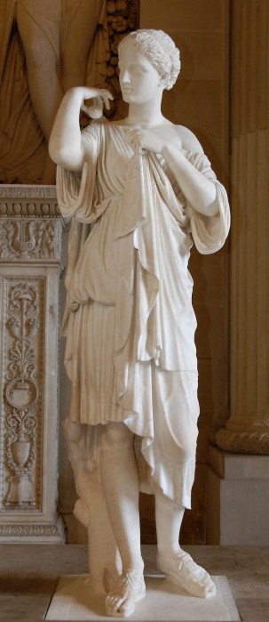 The Diana of Gabii, Greek, 4th century BCE, traditionally attributed to Praxiteles
