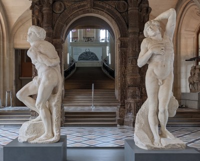 Michelangelo, Rebellious Slave and Dying Slave, c. 1513–15