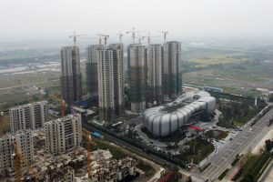 Aerial view of the Evergrande cultural tourism city in Taicang