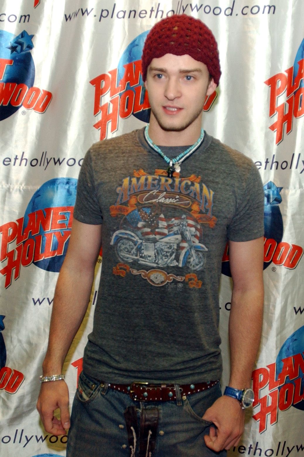 Justin Timberlake during a rental party on Planet Hollywood, New York City, New York.