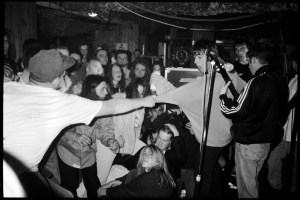 Liam Gallagher of British rock band Oasis performed at TJ's in Newport on May 3, 1994