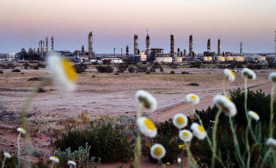Moomba oil and gas plant in Cooper Basin, South Australia,
