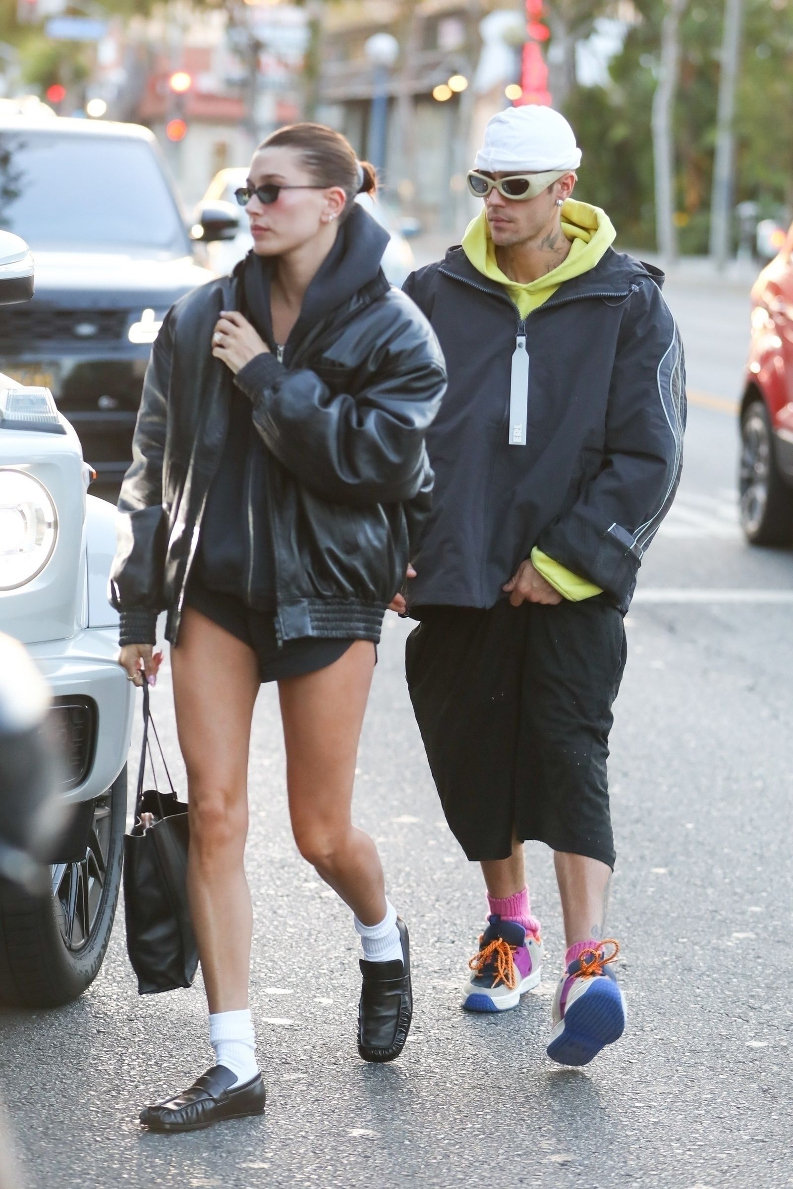 Justin and Hailey Bieber head to the spa in Los Angeles