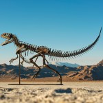 Dinosaur skeleton.