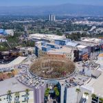 Universal City, California - April 28: Images of drones at Universal Studios Hollywood and empty parking lot in Universal City, California on Tuesday, April 28, 2020. (Brian van der Brug/Los Angeles Times via Getty Images)