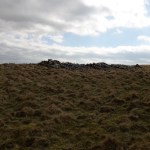 Prehistoric Cairn on Dudderhouse hill in Dalls National Park, Yorkshire, England.