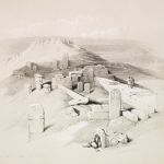 Serabit El-Khadim, Gebel Garabe, Sinai, ruins of Egyptian temples in Egypt, carved in the Holy Land, Syria, Syria, Idumea, Arabia, Egypt and Nubia, Volume III, Volume III, Printed by Louis Haghe, from David Roberts, London, de49.