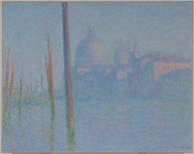 A painting of a canal.