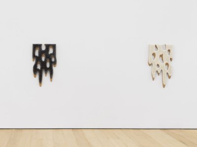 Enjoying two similar artwork views is like sliding down from a ledge. The left is black and the right is white. 