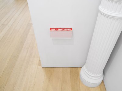 A bunch of stickers read 