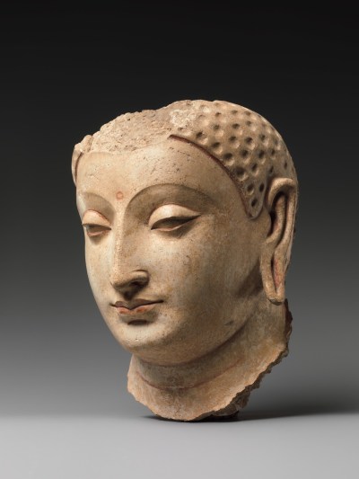 A head of a Buddha