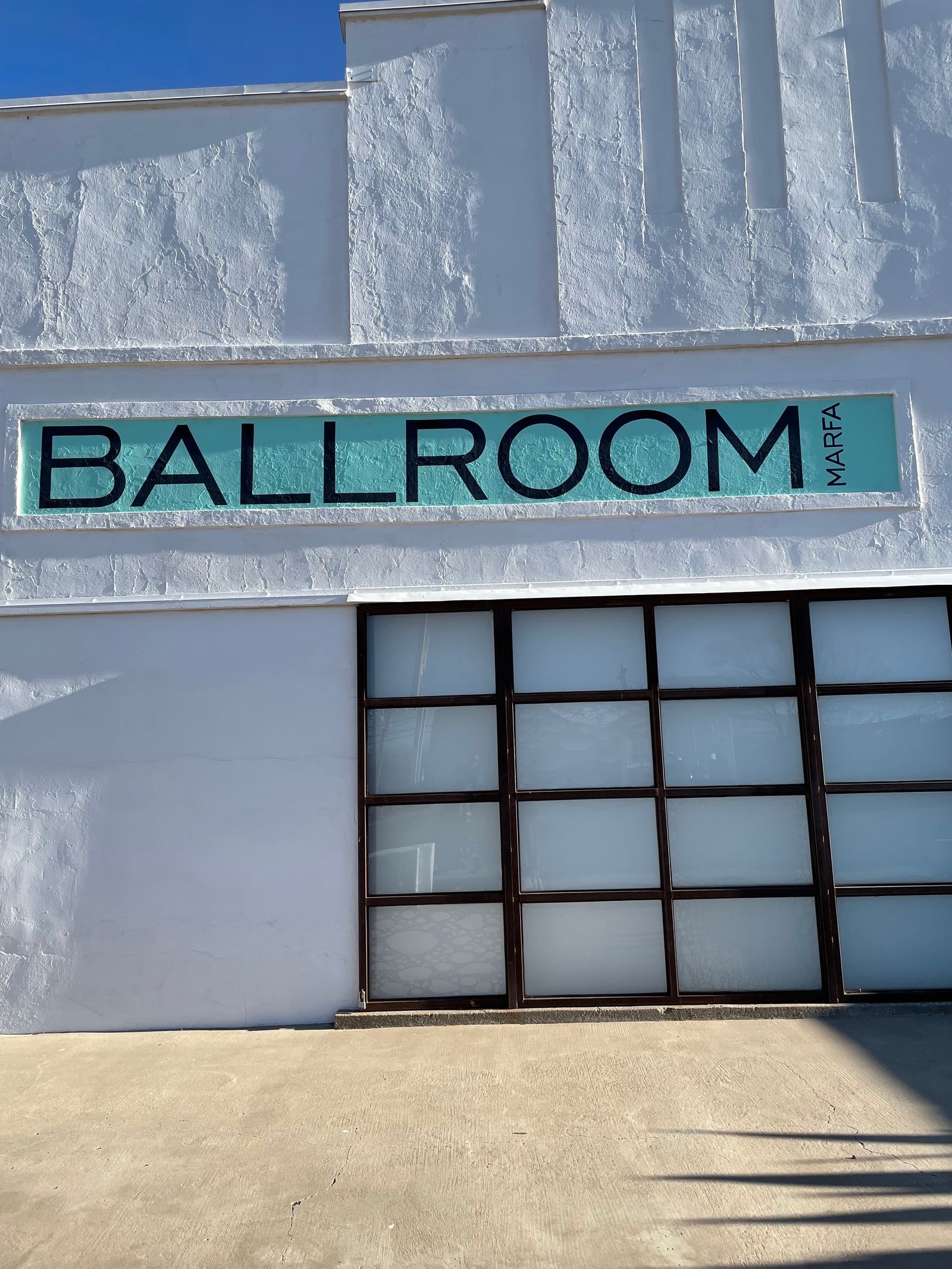 Exterior of the banquet hall Marfa.