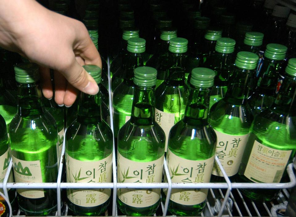 Korean shoppers own Jinro Liq